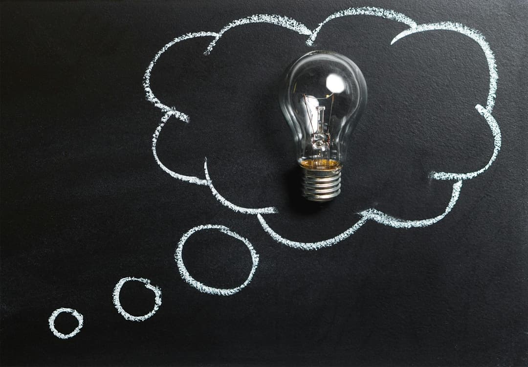 Lightbulb light up depicting innovation